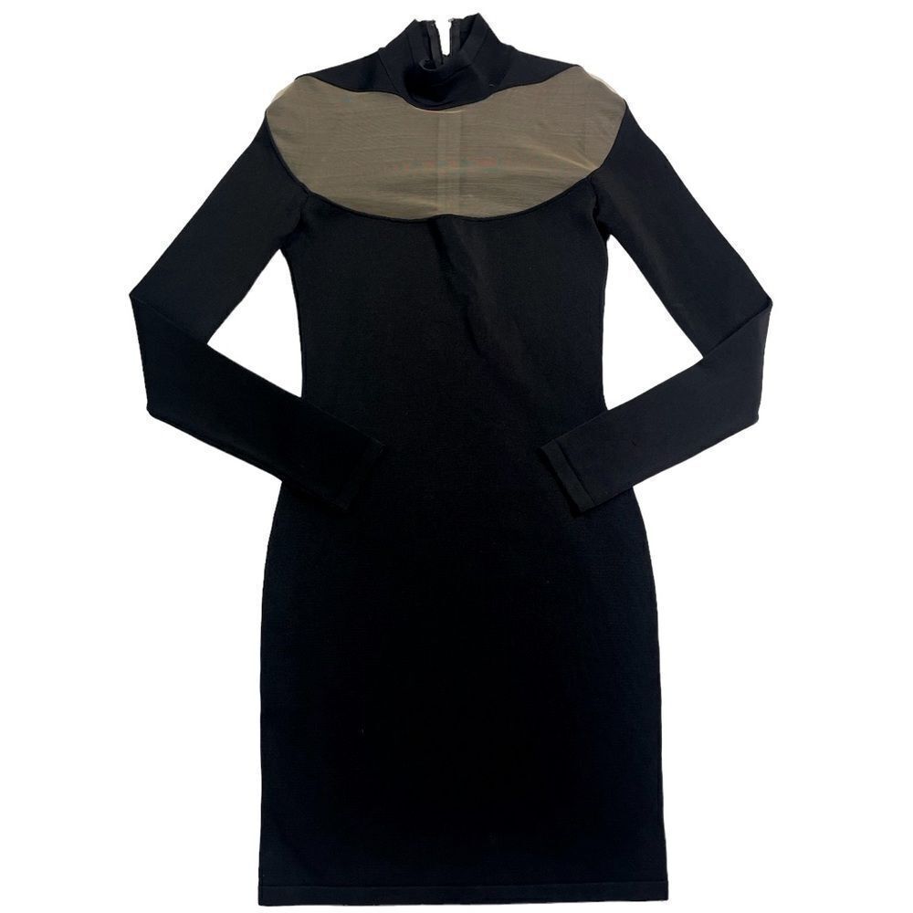 Mugler Mesh Panel Bodycon Dress - Picture 6 of 10